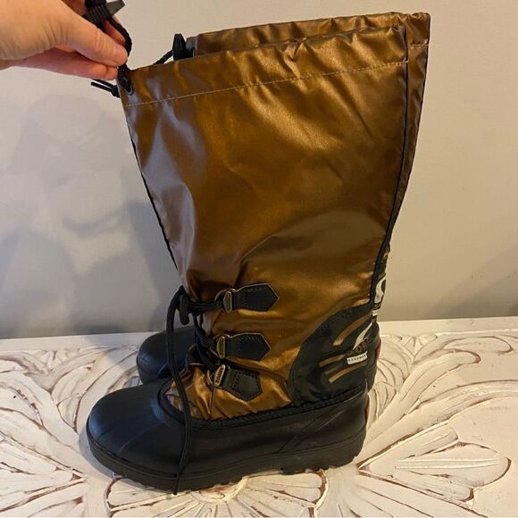 Vintage Sorel bronze colored winter boots size 7 - Picture 3 of 10